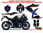 Preview: Rockstar Hintergrund = Schwarz, Designfarbe = Blau für Suzuki GSXR 600/750 2008-2010