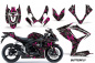 Preview: Butterfly Hintergrund = Schwarz, Designfarbe = Pink für Suzuki GSXR 600/750 2006-2007