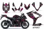Preview: Butterfly Hintergrund = Schwarz, Designfarbe = Pink für Suzuki GSXR 600/750 2006-2007
