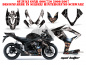Preview: Mad-Hatter Hintergrund = Schwarz, Designfarbe = Silber für Suzuki GSXR 600/750 2006-2007