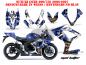 Preview: Mad-Hatter Hintergrund = Blau, Designfarbe = Weiß für Suzuki GSXR 600/750 2006-2007