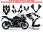 Preview: SilverStar - Reloaded Hintergrund = Schwarz, Designfarbe = Silber für Suzuki GSXR 600/750 2006-2007