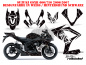 Preview: SilverStar - Reloaded Hintergrund = Schwarz, Designfarbe = Weiß für Suzuki GSXR 600/750 2006-2007