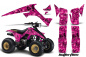 Preview: Butterfly Hintergrund = Pink, Designfarbe = Schwarz für Suzuki LT 230/LT 230r