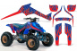 Preview: Diamond Flames Background = Blue, Design color = Red for Suzuki LT 250/LT 250r 1985-1992