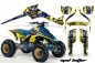 Preview: Mad-Hatter Background = Yellow, Design color = Blue for Suzuki LT 250/LT 250r 1985-1992