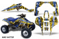 Preview: Mad-Hatter Hintergrund = Gelb, Designfarbe = Blau für Suzuki LT 500R Quadzilla 1987-1990