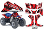 Preview: In Line Hintergrund = Schwarz, Designfarbe = Rot für Suzuki QuadSport LT80 1987-2006