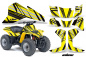 Preview: In Line Hintergrund = Schwarz, Designfarbe = Gelb für Suzuki QuadSport LT80 1987-2006