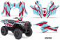 Preview: Zooted Hintergrund = Aqua Blau, Designfarbe = Rot für Suzuki KingQuad LT-A 500/700/750 AXI bis 2018