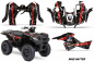 Preview: Mad-Hatter Hintergrund = Schwarz, Designfarbe = Rot für Suzuki KingQuad LT-A 500/700/750 AXI bis 2018