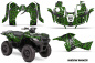Preview: Widow Maker Hintergrund = Schwarz, Designfarbe = Grün für Suzuki KingQuad LT-A 500/700/750 AXI bis 2018