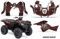 Preview: Widow Maker Hintergrund = Schwarz, Designfarbe = Rot für Suzuki KingQuad LT-A 500/700/750 AXI bis 2018
