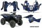 Preview: Widow Maker Hintergrund = Schwarz, Designfarbe = Blau für Suzuki KingQuad LT-A 500/700/750 AXI bis 2018