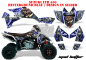 Preview: Mad-Hatter Hintergrund = Blau, Designfarbe = Silber für Suzuki LTR 450