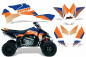 Preview: Velocity Hintergrund = Orange, Designfarbe = Blau für Suzuki LTR 450