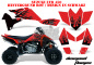 Preview: Diamond Flames Hintergrund = Rot, Designfarbe = Schwarz für Suzuki LTR 450