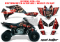 Preview: Mad-Hatter Hintergrund = Schwarz, Designfarbe = Rot für Suzuki LTR 450