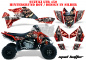 Preview: Mad-Hatter Hintergrund = Rot, Designfarbe = Silber für Suzuki LTR 450