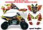 Preview: Mad-Hatter Hintergrund = Gelb, Designfarbe = Rot für Suzuki LTR 450