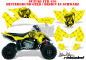 Preview: SilverStar - Reloaded Hintergrund = Gelb, Designfarbe = Schwarz für Suzuki LTR 450