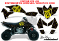 Preview: SilverStar - Reloaded Hintergrund = Schwarz, Designfarbe = Gelb für Suzuki LTR 450