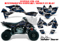 Preview: SilverStar - Silverhaze Hintergrund = Schwarz, Designfarbe = Blau für Suzuki LTR 450