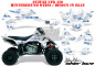 Preview: SilverStar - Silverhaze Hintergrund = Weiß, Designfarbe = Blau für Suzuki LTR 450