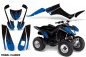 Preview: Diamond Flames Hintergrund = Schwarz, Designfarbe = Blau für Suzuki LTZ 250