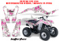 Preview: Butterfly Hintergrund = Weiß, Designfarbe = Pink für Suzuki LTZ 250
