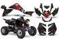 Preview: Checkered Skull Hintergrund = Schwarz, Designfarbe = Rot für Suzuki LTZ 400 2009+