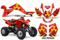 Preview: Meltdown Hintergrund = Rot, Designfarbe = Gelb für Suzuki LTZ 400 2009+