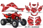 Preview: SilverStar - Silverhaze Hintergrund = Rot, Designfarbe = Schwarz für Suzuki LTZ 400 2009+