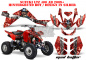 Preview: Mad-Hatter Hintergrund = Rot, Designfarbe = Silber für Suzuki LTZ 400 2009+