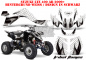 Preview: Tribal Flames Hintergrund = Weiß, Designfarbe = Schwarz für Suzuki LTZ 400 2009+