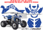 Preview: SilverStar - Reloaded Hintergrund = Blau, Designfarbe = Weiß für Suzuki LTZ 400 2009+