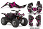 Preview: Butterfly Hintergrund = Schwarz, Designfarbe = Pink für Suzuki LTZ 50