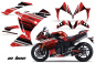 Preview: Inline Hintergrund = Schwarz, Designfarbe = Rot für Yamaha YZF R1 2009-2014