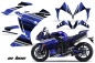 Preview: Inline Hintergrund = Schwarz, Designfarbe = Blau für Yamaha YZF R1 2009-2014