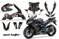 Preview: Mad-Hatter Hintergrund = Schwarz, Designfarbe = Silber für Yamaha YZF R1 2004-2006