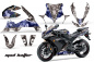 Preview: Mad-Hatter Hintergrund = Silber, Designfarbe = Blau für Yamaha Apex 2006-2020
