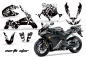 Preview: Northstar Hintergrund = Weiß, Designfarbe = Weiß für Yamaha YZF R1 2004-2006