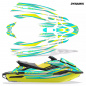Preview: Dynamik Hintergrund = Teal Blau, Designfarbe = Gelb für Yamaha FX Cruiser SVHO 2019-2021