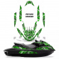 Preview: Psycho Kraken Background = Black, Design color = Green for Yamaha FZR 2009-2016