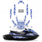 Preview: Psycho Kraken Background = Silver, Design color = Blue for Yamaha FZR 2009-2016