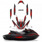 Preview: Zooted Background = Black, Design color = Red for Yamaha FZR 2009-2016