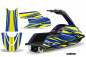 Preview: InLine Hintergrund = Blau, Designfarbe = Gelb für Yamaha Superjet Freestyle (Runde Nase)