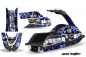 Preview: Mad-Hatter Hintergrund = Blau, Designfarbe = Weiß für Yamaha Superjet Freestyle (Runde Nase)