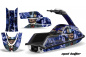 Preview: Mad-Hatter Hintergrund = Blau, Designfarbe = Blau für Yamaha Superjet Freestyle (Runde Nase)