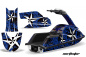 Preview: Northstar Hintergrund = Blau, Designfarbe = Weiß für Yamaha Superjet Freestyle (Runde Nase)